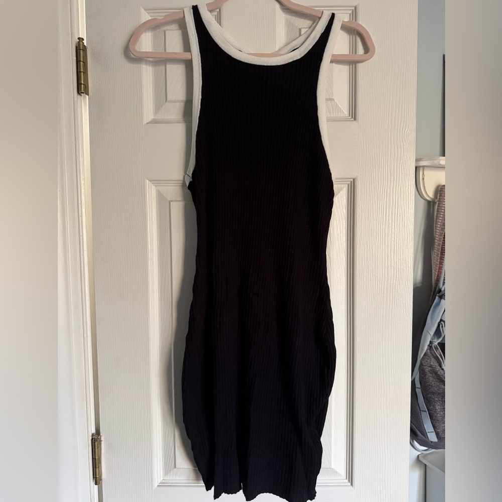 H&M mini black knit dress